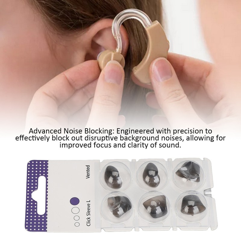 6pcs Silicone Click Sleeve Accessory Protect Ears Washable Sound Amplifier