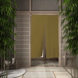 Leowefowa Japanese Style Doorway Curtain Noren Window Treatment Door Tapestry Army Green Printed Door Curtain for Privacy Partition Divider Panel Kitchen Home Decorations 33.5" Width x 47.2" Long