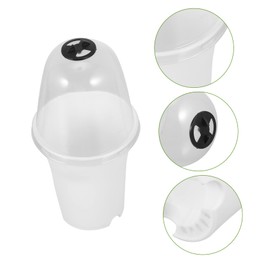 ORFOFE 2sets Outdoor Sturdy Plastic Decorative Flower Pot Lid Garden Cloches for Succulents 2pcs*2