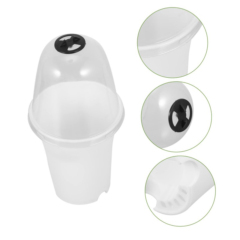 ORFOFE 2sets Outdoor Sturdy Plastic Decorative Flower Pot Lid Garden
