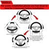 Leather Steering Wheel Cover Compatible with Camaro RS 14-15 Inch(red)