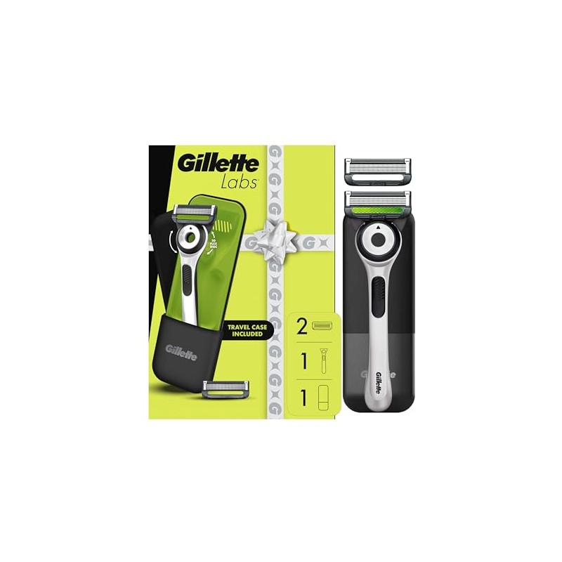 GilletteLabs with Exfoliating Bar Men’s Sharp White Edition Handle, 2