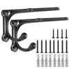 Shelf Brackets with Hooks 6 Inch, Heavy Duty Floating Shelf