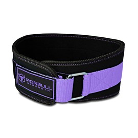Women Weight Lifting Belt - High Performance Neoprene Back Support - Light Weight & Heavy Duty Core Support for Weightlifting, Crossfit and Fitness (Small, Black/Purple)