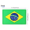 QQSD Brazil Flag Patch Brazilian Tactical Patch - PVC Hook