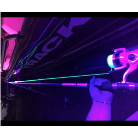 BRIGHT NIGHT FISHING Lights 20 ft UV LED Strip Black Light Night Fishing Ultraviolet Boat 12v DC BLACK PCB