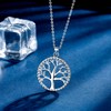 Lydreewam Tree of Life Flower Necklace for Women 925 Silver