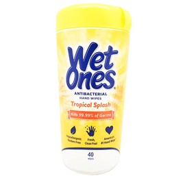 Wet Ones Tropical Splash Moist Wipes 40 Count (Pack of 12)