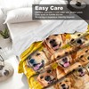 Golden Retriever Dog Fleece Blanket,Super Soft Dogs Flannel Blanket Throw,Golden