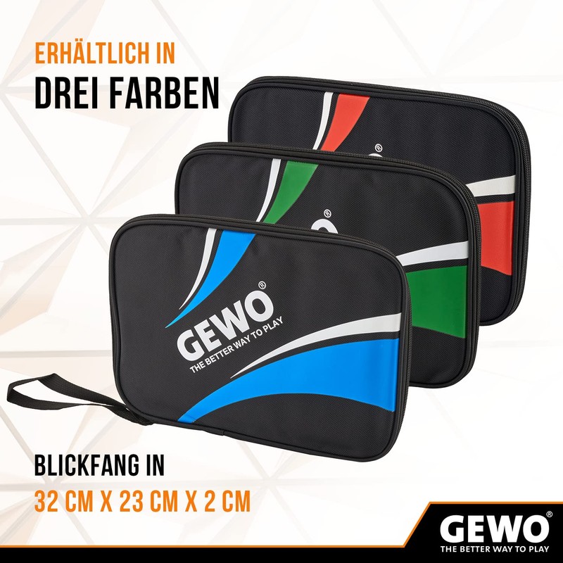GEWO Single Case Master - Robust Table Tennis Bat Cover