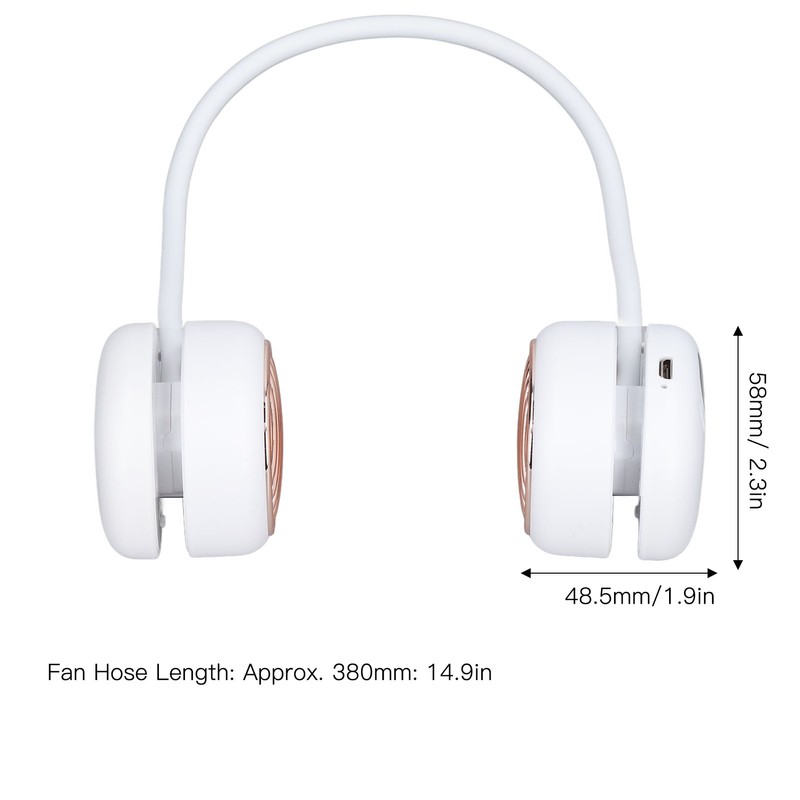 Neck Fan 5 Speed 720 Degree Adjustable USB Charging Retractable