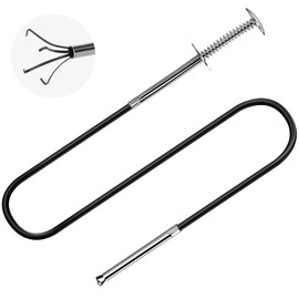 Small Caliber Flexible Grabber Tools 24'' Four-claw Pickup Tool Pick Up Items In Narrow Space Flexible Waste Picking Tool for Engine Bay/Home Sink/Earring (Not magnetic)
