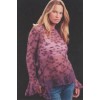 Karabella Yarns Knitting Pattern KK426 Gossamer Top with Side Ruffle