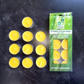 20 Citronella Tea Lights Keep Bugs and Insects Away Naturally by Burning These Lemon Scented Candles in Your Garden- Set of 20
