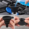 Collapsible Silicone Funnel for Car Fluid Refills – Black Foldable