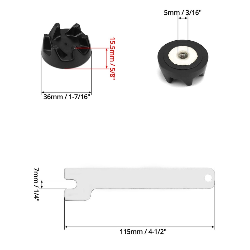QWORK® 3 Pack Blender Coupler for KitchenAid 9704230, Replacement Blender