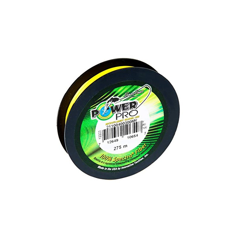 PowerPro Braid 275m (300yds) Hi-Vis Yellow with EZ Spool 20lb