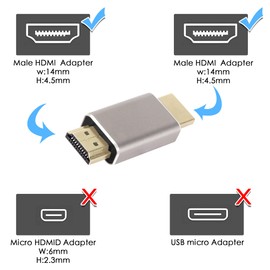 QIANRENON 8K HDMI Male to Male Extension Adapter Coupler HDMI 2.1 Male A HD Connector Support 8K@60Hz/4K@120Hz HDR for HDTV Projector Laptop PC 2 Pack