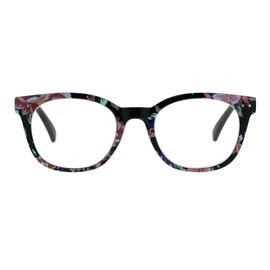Reading Glasses Magnified Eyeglasses Square Spring Hinge Flower Print +1.5