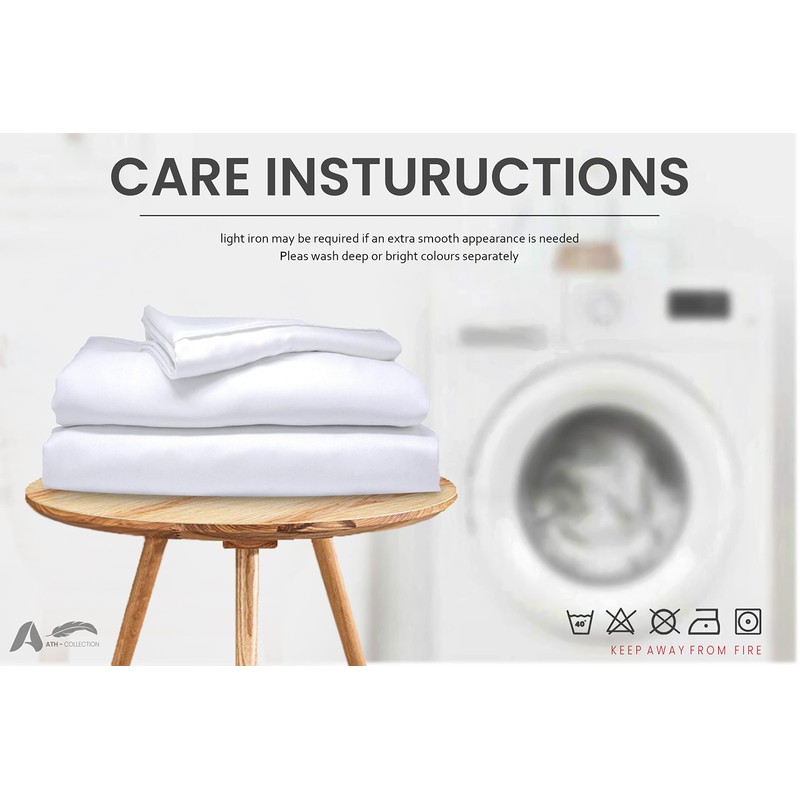 AATH COLLECTION Egyptian Cotton Fitted Sheet 23 CM Deep, 200