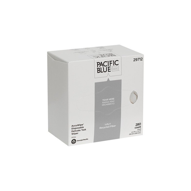 Accuwipe Eyeglass Wiping Cloth, 4.5"x7.9",White, Sold as 1 Box, 280