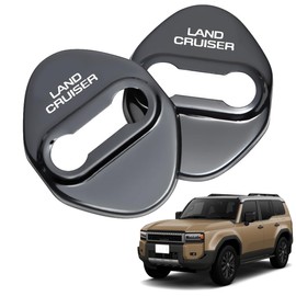 OuTLife New Land Cruiser 250 Series Door Lock Cover, Custom Parts, Door Striker Cover, Aluminum Alloy, Rust Prevention, High Gloss, Exclusive Logo, Dress Up Land Cruiser Exterior Accessories, Easy