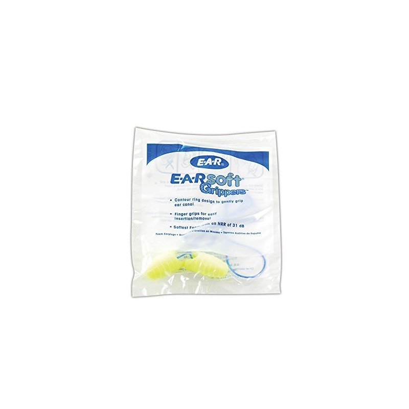 3M 312-6001 E-A-Soft Grippers Corded Earplugs, OSFA Blue