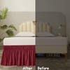 MEILA Wrap Around Bed Skirt Three Fabric Sides Elastic Dust