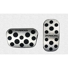 Toyota Prius PHV 50 Series Early / Late Dedicated Design Aluminum Pedals No Tools Required PRIUS Brake Axle Cover (Silver)