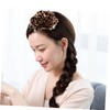 BESPORTBLE Leopard Print Flower Headband for Women Stylish Floral Hair