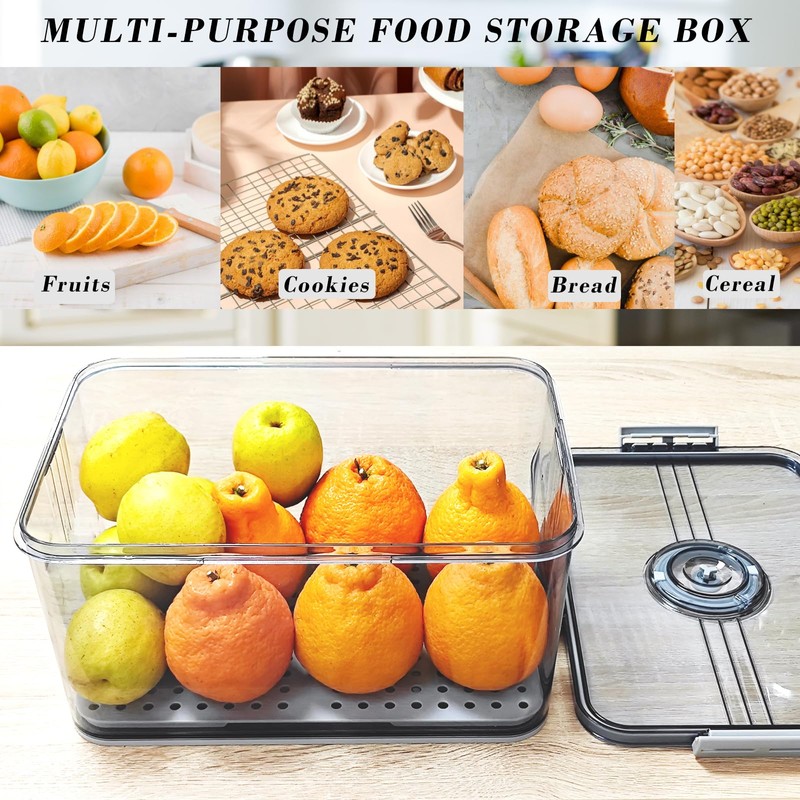 Bread Box Bread Boxes with Lid for Kitchen Counter, Airtight