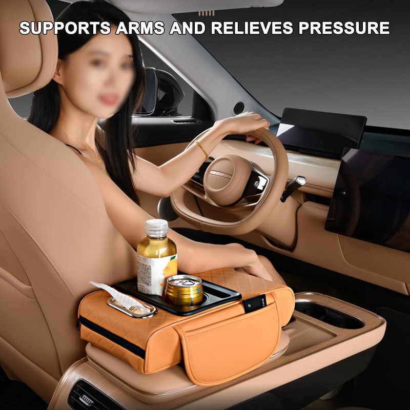 Multifunctional Car Armrest Cushion - 2-in-1 Auto Armrest Cushion, Storage