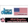 Love Like Jesus God Bless American Flag Light Blue Black