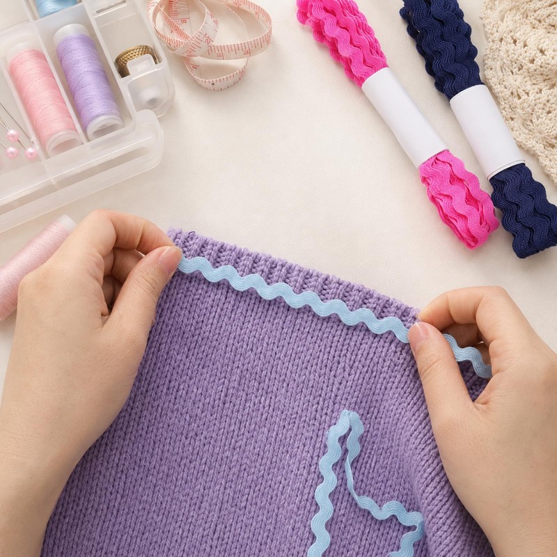 lMengjbang 88 Yards Rick Rack Trim for Sewing 5mm Wave