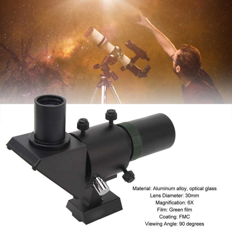 ciciglow 6X30 Finder Scope Right Angle Optical Viewfinder 120mm Focal