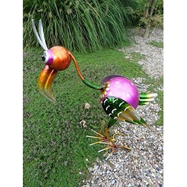 Decorative bird "Toucan" made of metal, elaborately processed