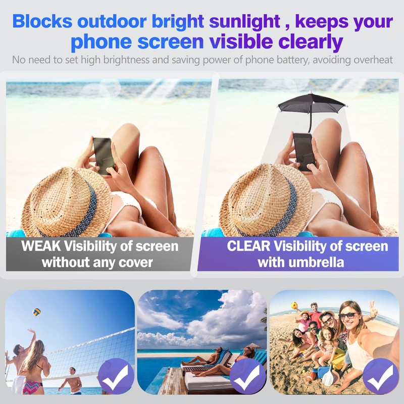 CxStarLiCU Magnetic Phone Umbrella For Sun, Umbrella for iPhone 15