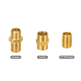 Stanbroil Fire Pit Burners Air Mixture Valve, Solid Brass 1/2" Air Mixer Valve with 150K BTU High Capacity for Liquid Propane Fire Pits
