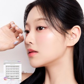 Ollio No Glue Eyelash #Clear [Single PACK Plus] (Short/Wide) (48pcs/36pcs) - [Short] 9mm 48pcs