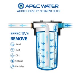 APEC Water Systems CB1-SED10-BB Whole House Sediment Water Filter 10" Home Filtration System