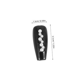 minkissy Elegant Gothic Press Nails 10 Pieces Handmade False Nails Cross Butterfly Full Cover Manicure