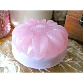 Pink Lady Bubbles, Bath & Beauty New Handmade Natural Wild Violet Flower Shape Glycerin & Shea Butter Bar Soap