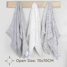 Maliton Muslin Cloths for Baby, 6 Pack 70x70CM Baby Muslins Pack as, Absorbent|Breathable Cotton Burp Cloths for Clean|Wipe,Muslin Squares Baby Essentials for Newborn-Universe Stars