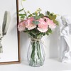 Pink Carnations Artificial Flowers 15pcs Real Touch Carnation Flowers Silk