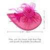 DRESHOW Fascinator Hats for Women Pillbox Hat with Veil Headband