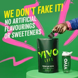 Vivo life Vivo life Perform Plant Protein Powder - Strawberry & Vanilla, Vegan, 26 Servings - 2.17lb, BCAA Pea & Hemp Blend, Gluten & Soy Free