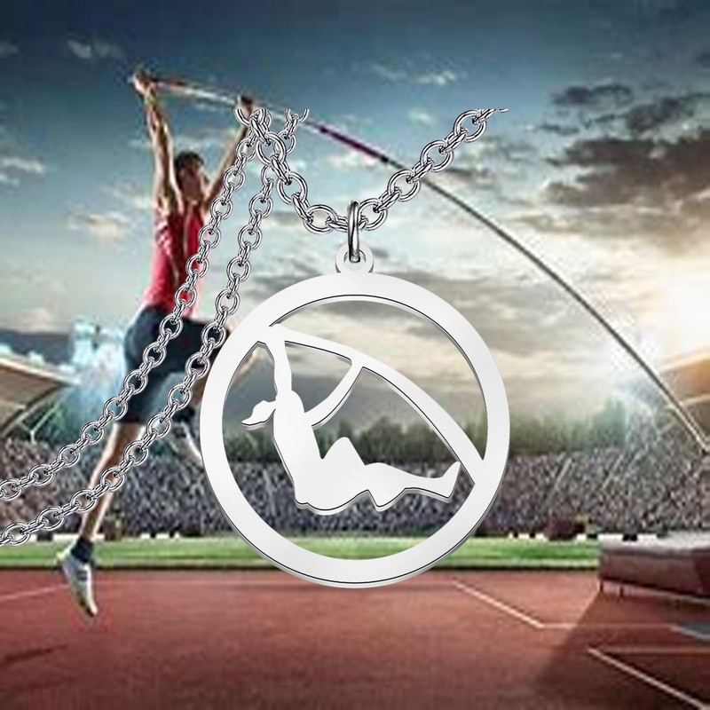 LQRI Pole Vault Necklace Pole vaulter Gift Pole Vault Coach