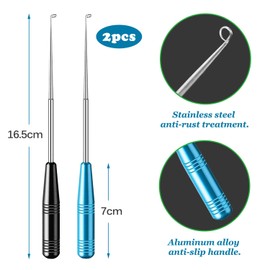 iTGOOS 2 Pieces Fish Hook Remover Tool Kit Hook Quick Removal Device Fishing Hook Extractor Tool with Storage Tube Fishing Supplies Unhooking Disgorger (Upgrade)