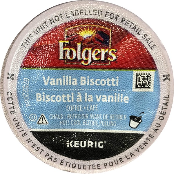Folgers Vanilla Biscotti Flavored Coffee, K-Cup Pods for Keurig Brewers, 24 Count