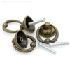 LXZ 6 PCs Vintage Antique Brass Drop Ring Pulls -Drawer